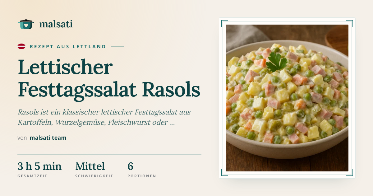 Lettischer Festtagssalat Rasols – Rezept aus Lettland | malsati