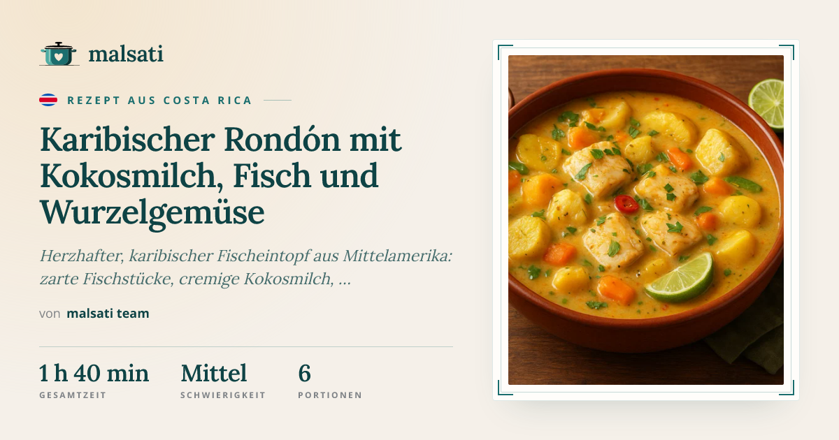 Karibischer Rondón mit Kokosmilch, Fisch und Wurzelgemüse | malsati