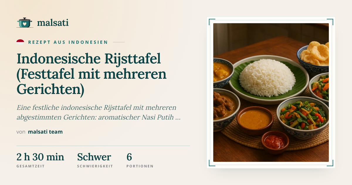 Indonesische Rijsttafel (Festtafel mit mehreren Gerichten) | malsati