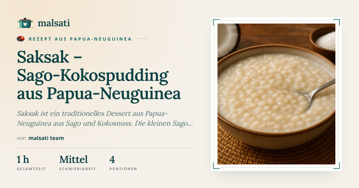 Saksak – Sago-Kokospudding aus Papua-Neuguinea – Rezept | malsati