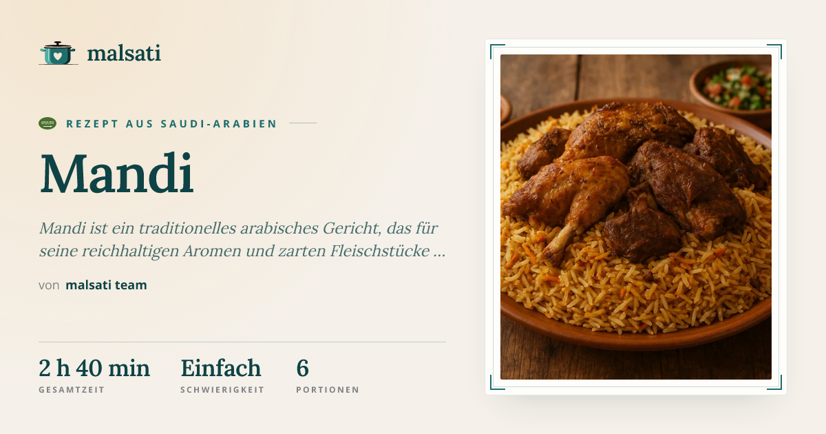Mandi – Rezept aus Saudi-Arabien | malsati