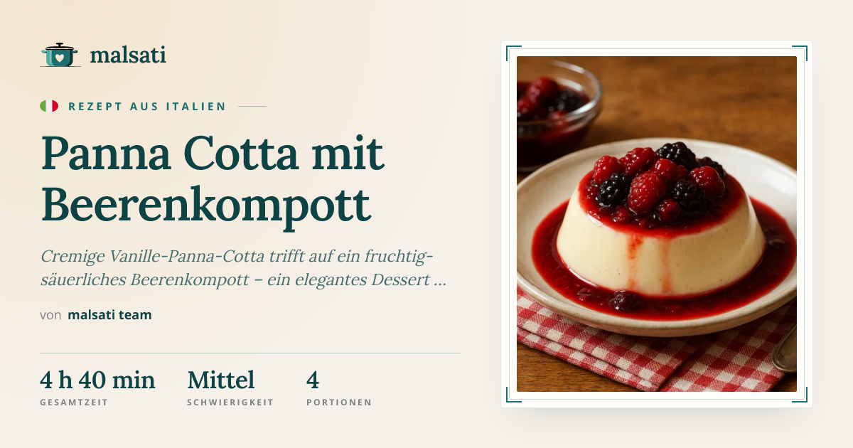 Panna Cotta mit Beerenkompott – Rezept | malsati