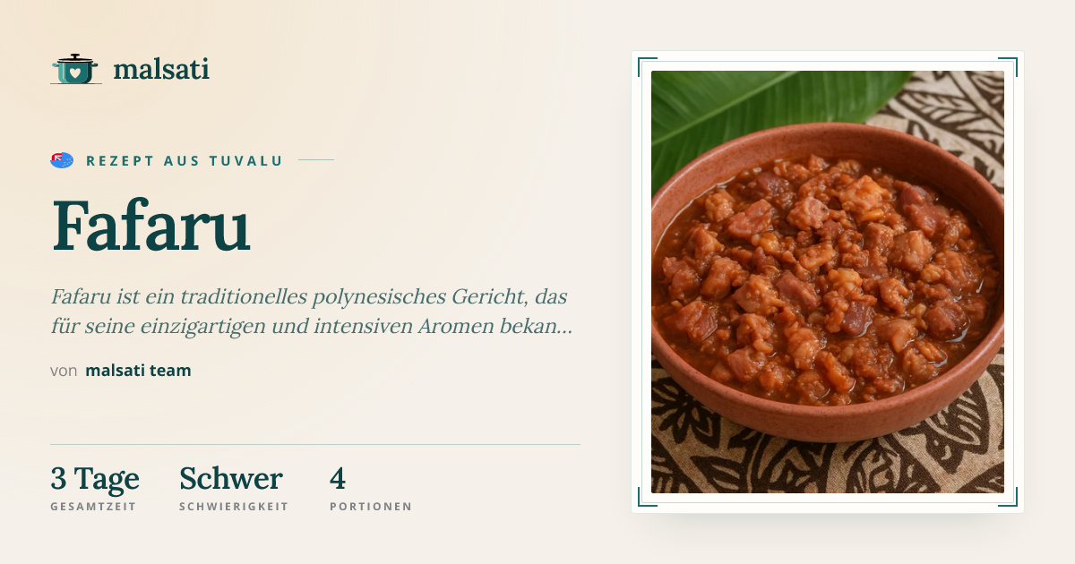 Fafaru – Rezept aus Tuvalu | malsati