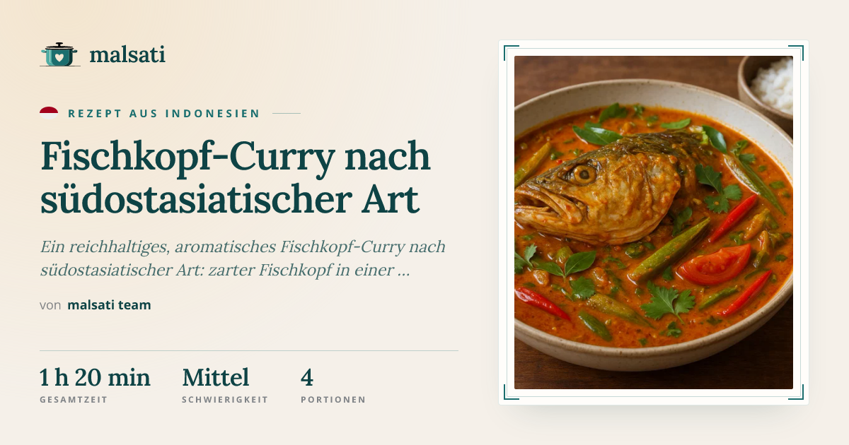 Fischkopf-Curry nach südostasiatischer Art – Rezept aus Indonesien