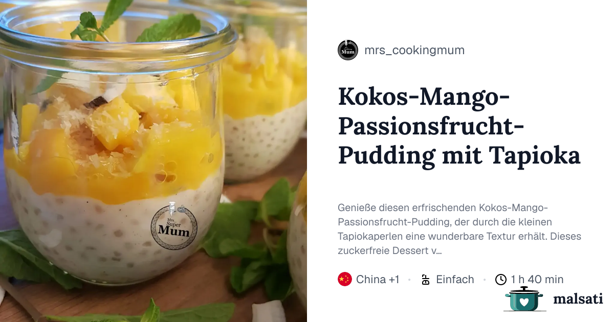 Rezepte Mit Tapioka