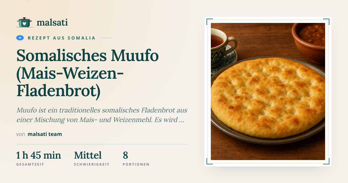 Somalisches Muufo (Mais-Weizen-Fladenbrot) – Rezept aus Somalia | malsati
