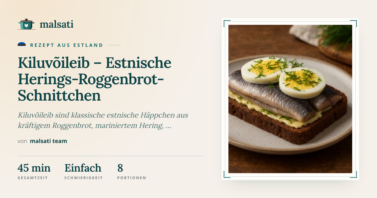 Kiluvõileib – Estnische Herings-Roggenbrot-Schnittchen – Rezept aus Estland